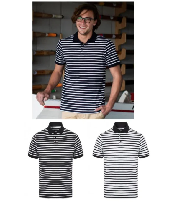 FR230 Front Row Striped Jersey Polo Shirt